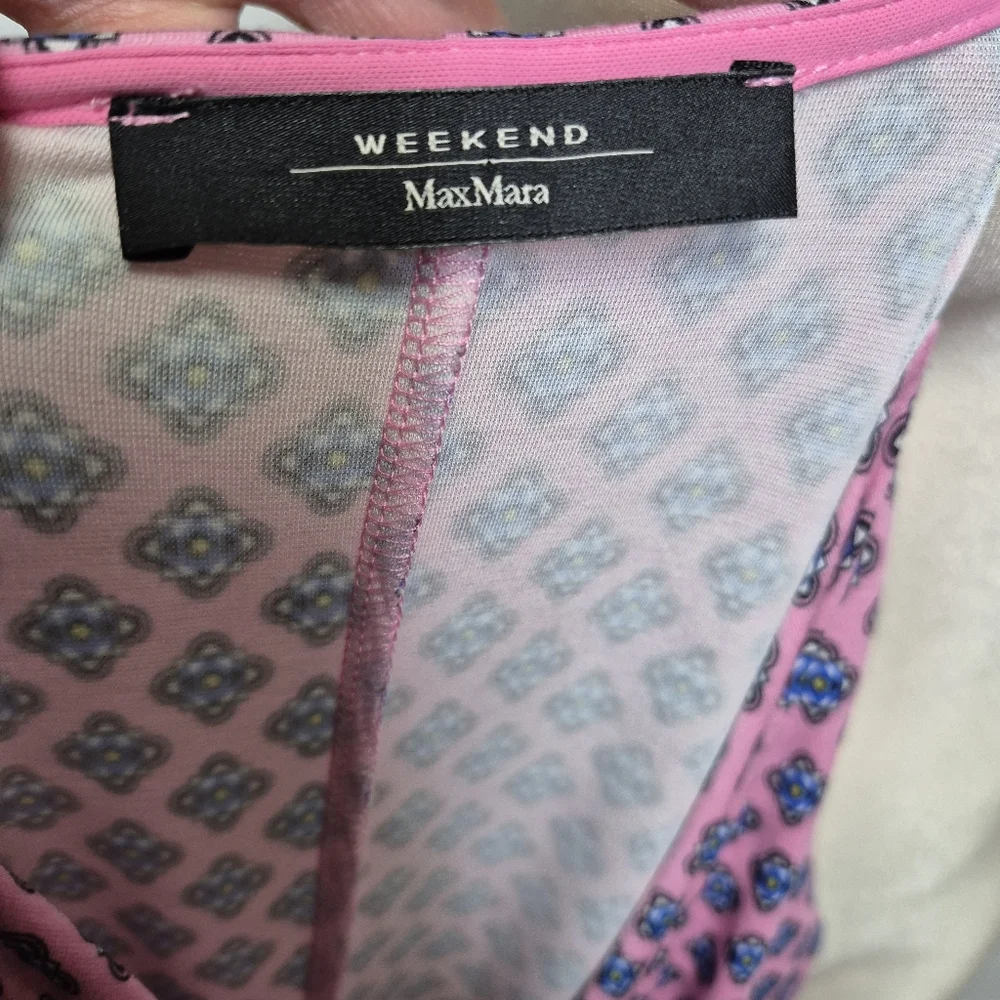 Weekend Maxmara Printed Faux Wrap Midi Dress Size XS - Picture 8 of 12